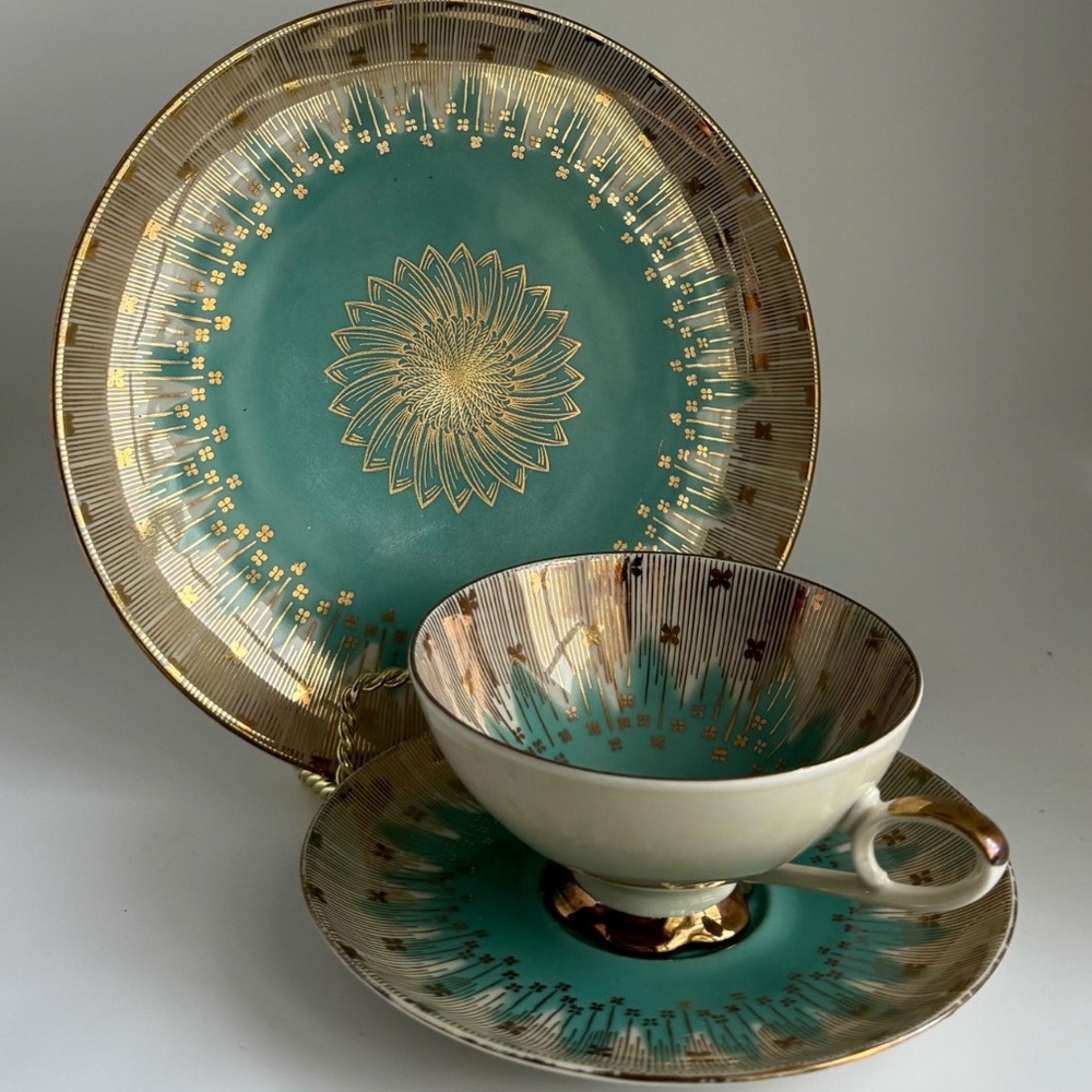 Vintage Teacup and Saucer with Dessert Plate | Bareuther Waldsassen Bavaria